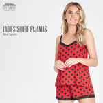 CityComfort Ladies Pyjamas, Women’s 2 Piece Nightwear, RED SPOTS Pjs Set - Get Trend