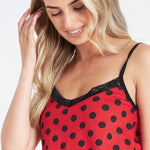 CityComfort Ladies Pyjamas, Women’s 2 Piece Nightwear, RED SPOTS Pjs Set - Get Trend