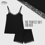 CityComfort Ladies Pyjamas, Women’s 2 Piece Nightwear, BLACK Pjs Set - Get Trend