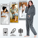 CityComfort Onesies for Women Soft Comfy Fleece Pyjamas Nightwear for Women - Get Trend