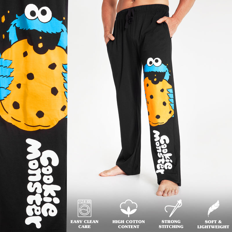 Sesame Street Men Pyjama Bottoms - Cookie Monster Lounge Pants - Get Trend