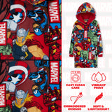 Marvel Oversized Blanket Hoodie Kids Avengers Captain America Iron Man Thor Hulk - Get Trend