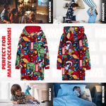 Marvel Oversized Blanket Hoodie Kids Avengers Captain America Iron Man Thor Hulk - Get Trend