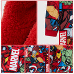 Marvel Oversized Blanket Hoodie Kids Avengers Captain America Iron Man Thor Hulk - Get Trend