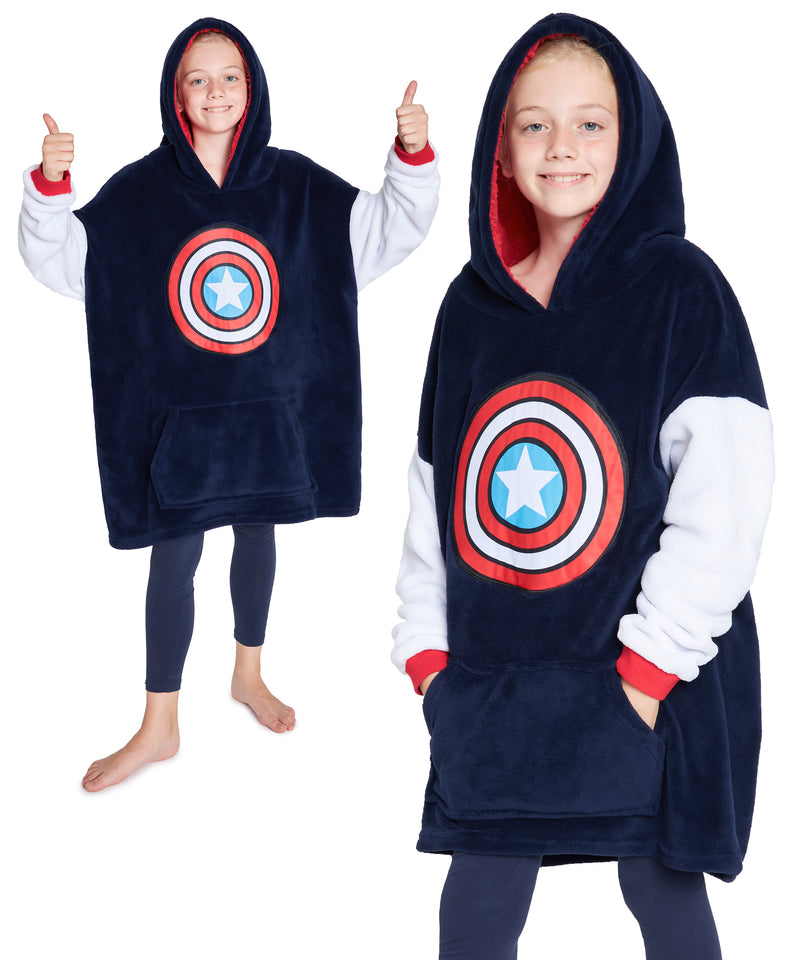 Marvel Oversized Blanket Hoodie for Kids - Captain America - Get Trend