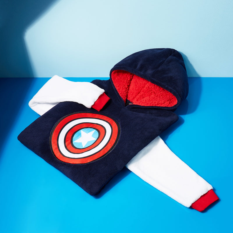 Marvel Oversized Blanket Hoodie for Kids - Captain America