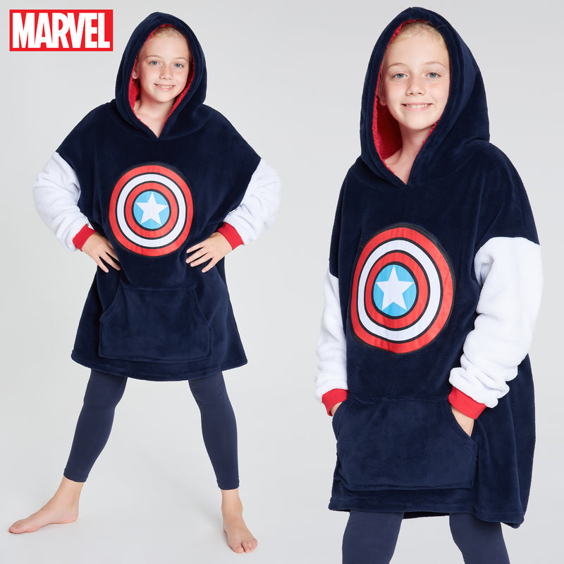Marvel Oversized Blanket Hoodie for Kids - Captain America