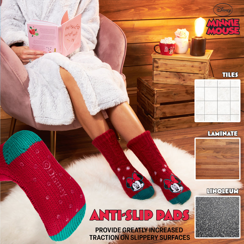 Disney Stitch Fluffy Socks Women Slipper Socks -Minnie  Gifts