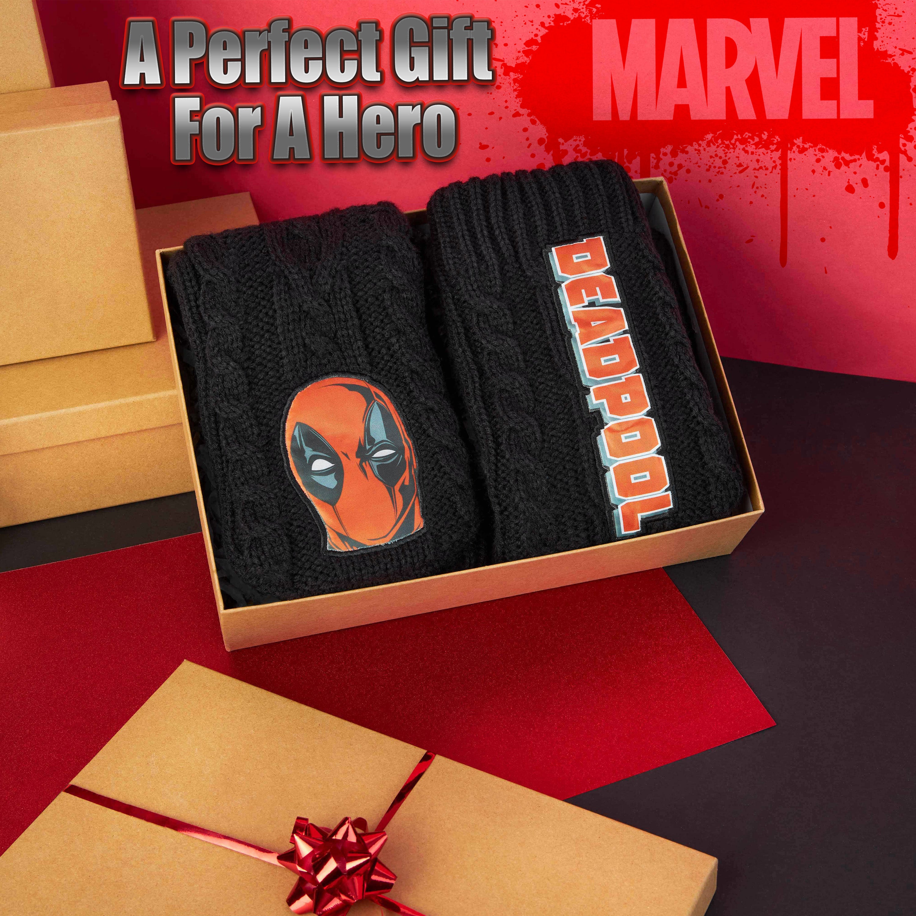 Marvel Fluffy Socks, Mens Slipper Socks - Deadpool - Get Trend