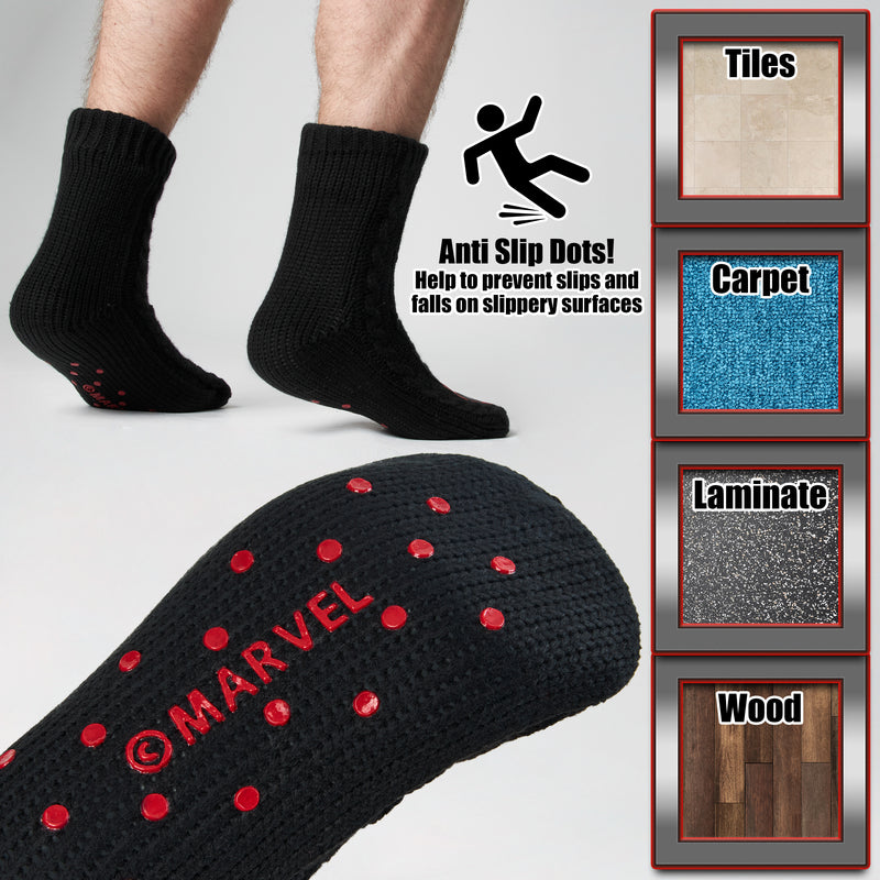 Marvel Fluffy Socks, Mens Slipper Socks - Deadpool - Get Trend