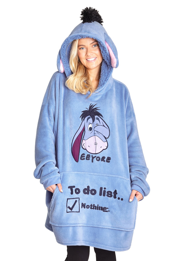 Disney Hoodie Blanket, Sherpa Fleece Oversized Hoodie, Eeyore Gifts - Get Trend