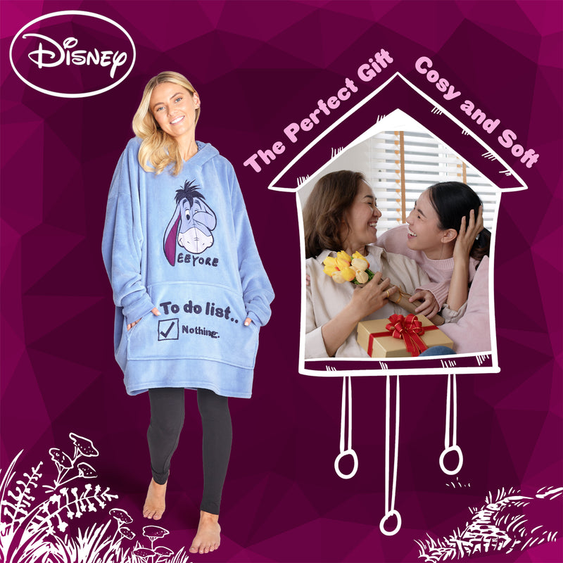 Disney Hoodie Blanket, Sherpa Fleece Oversized Hoodie, Eeyore Gifts