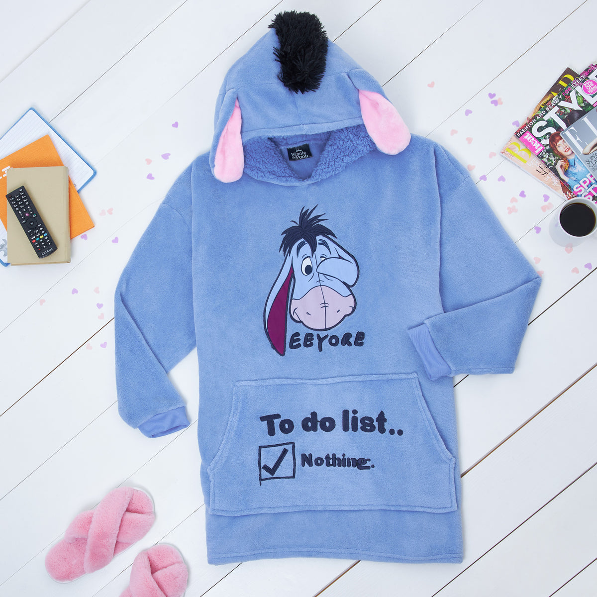 Disney Hoodie Blanket Sherpa Fleece Oversized Hoodie Eeyore Gifts for sale