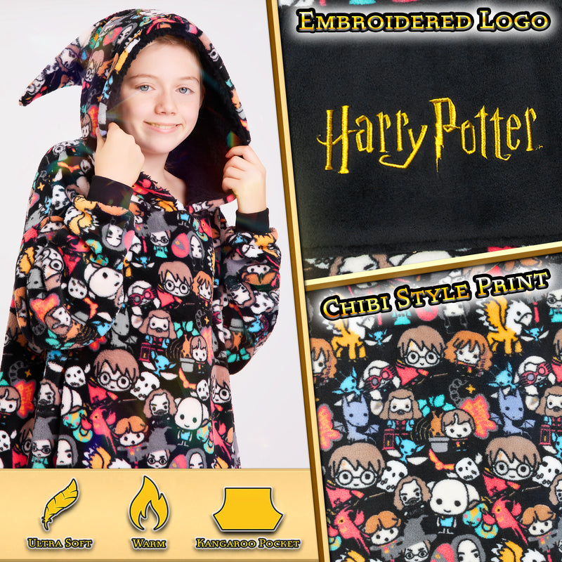 Harry Potter Oversized Hoodie Blanket for Kids, Gifts for Girls Boys