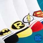 DC Comics Boys Socks, 5 Pack Batman Superman No Show Invisible Socks - WHITE - Get Trend