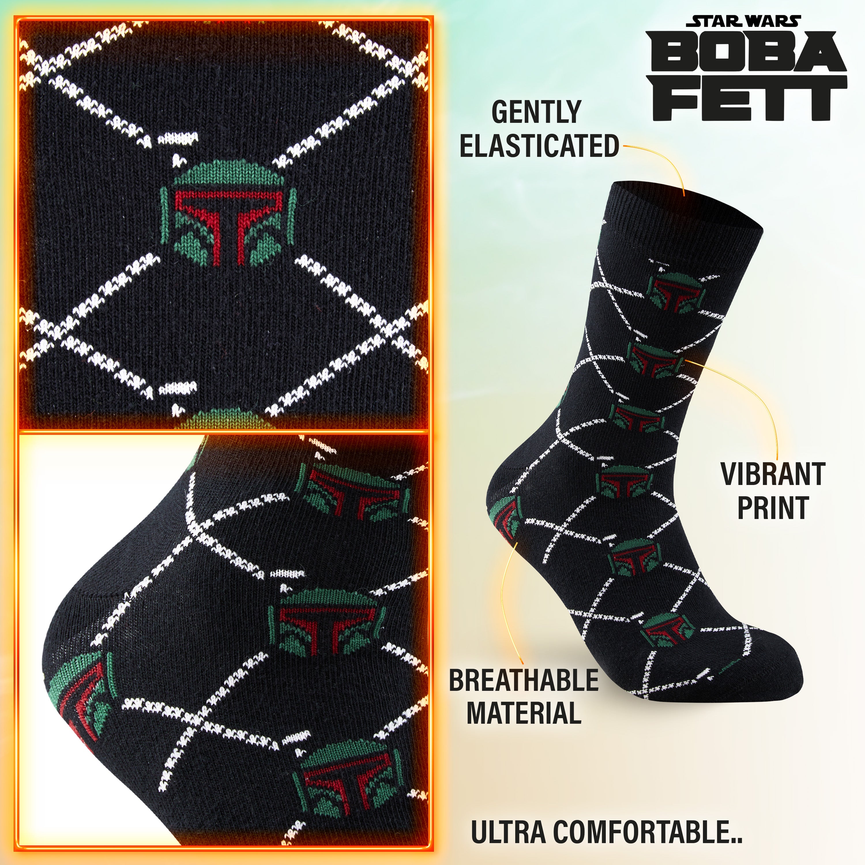 The Mandalorian Mens Socks Boba Fett Socks Pack of 5 - Get Trend