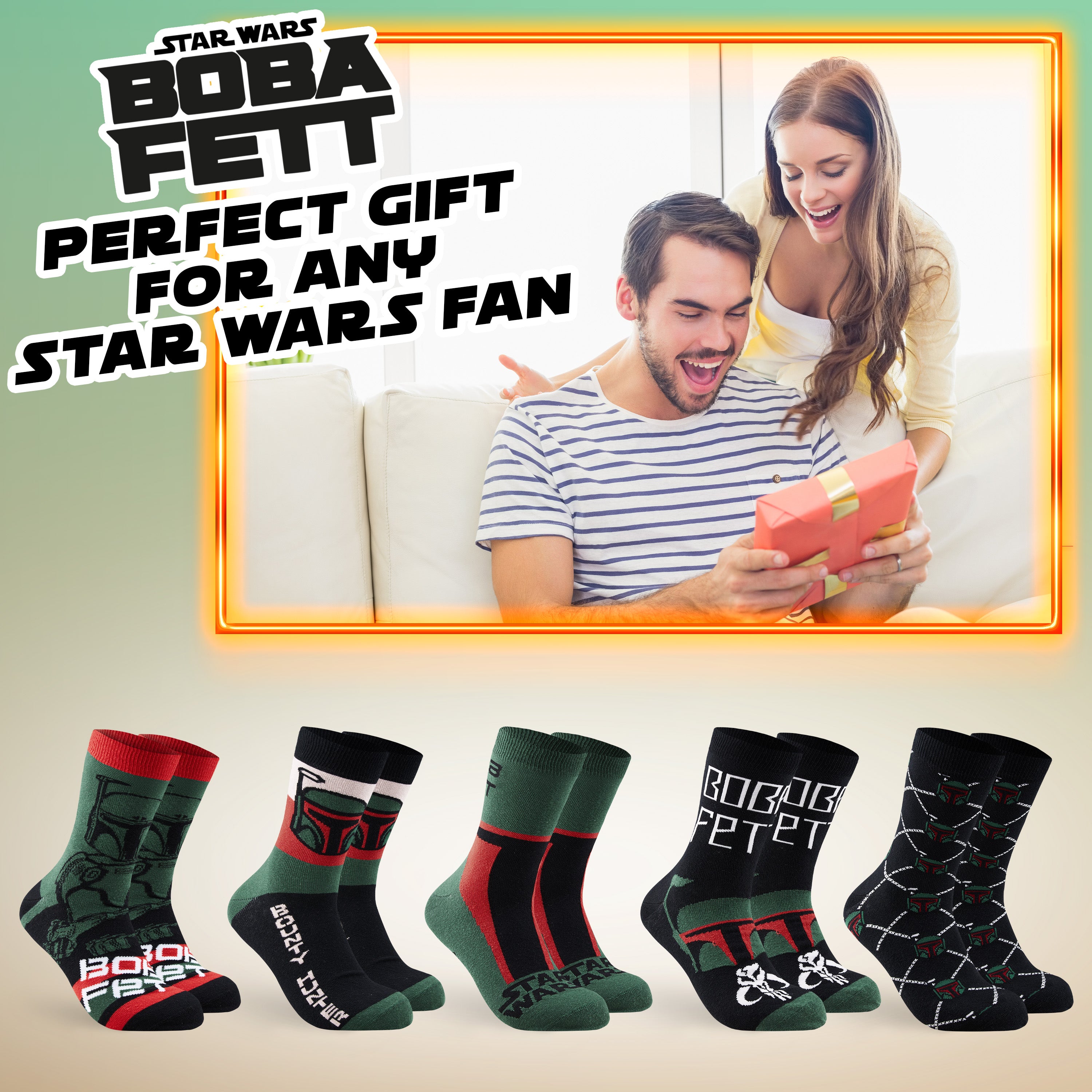 The Mandalorian Mens Socks Boba Fett Socks Pack of 5 - Get Trend