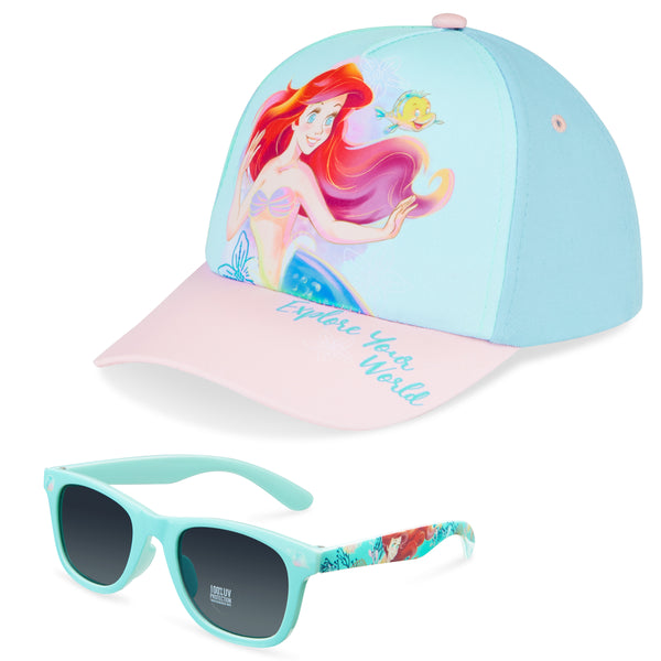 Disney Baseball Cap and Kids Sunglasses for Girls - The Little Mermaid - Get Trend