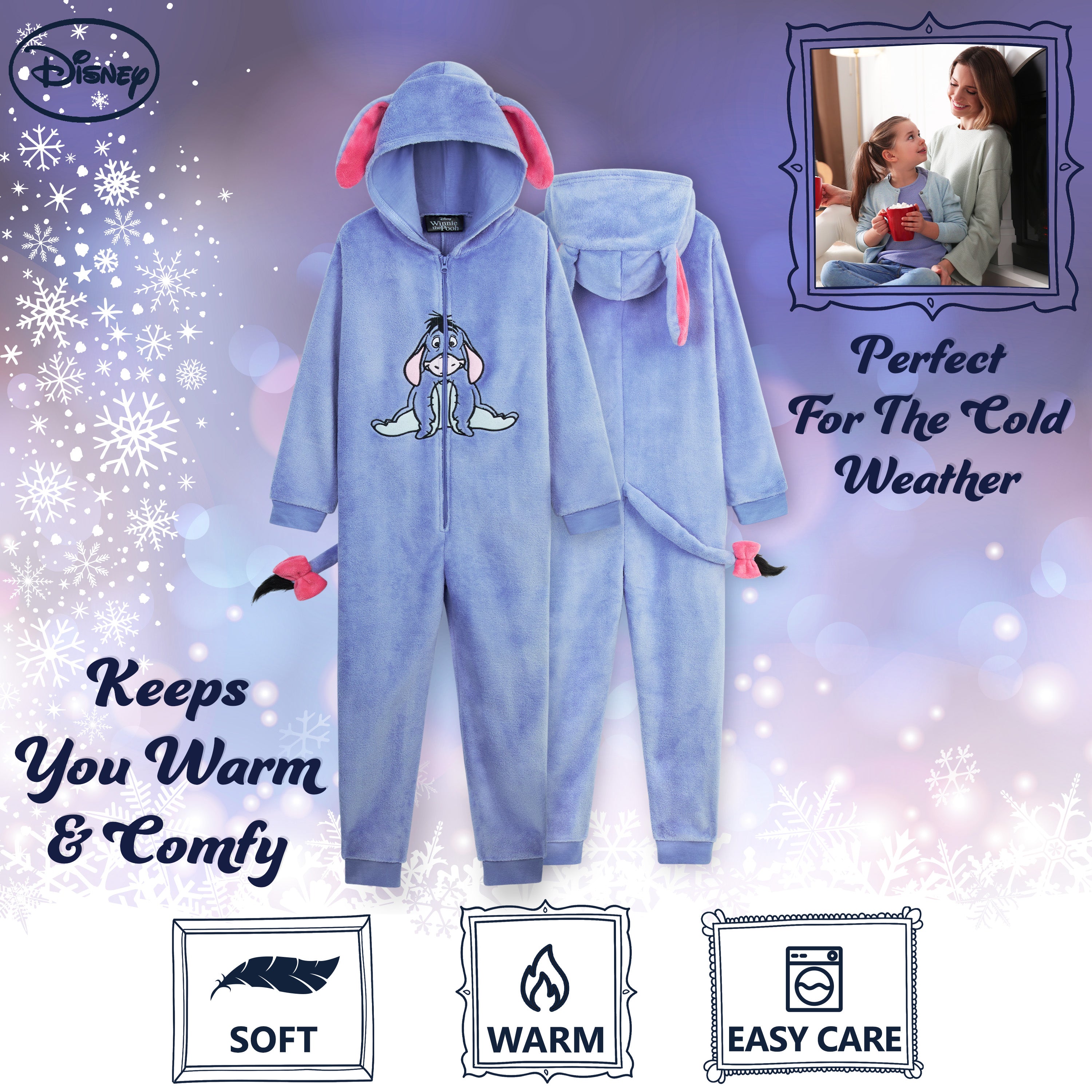 Disney Onesie for Kids, Boys Girls Fleece Pyjamas Eeyore Gifts - Get Trend