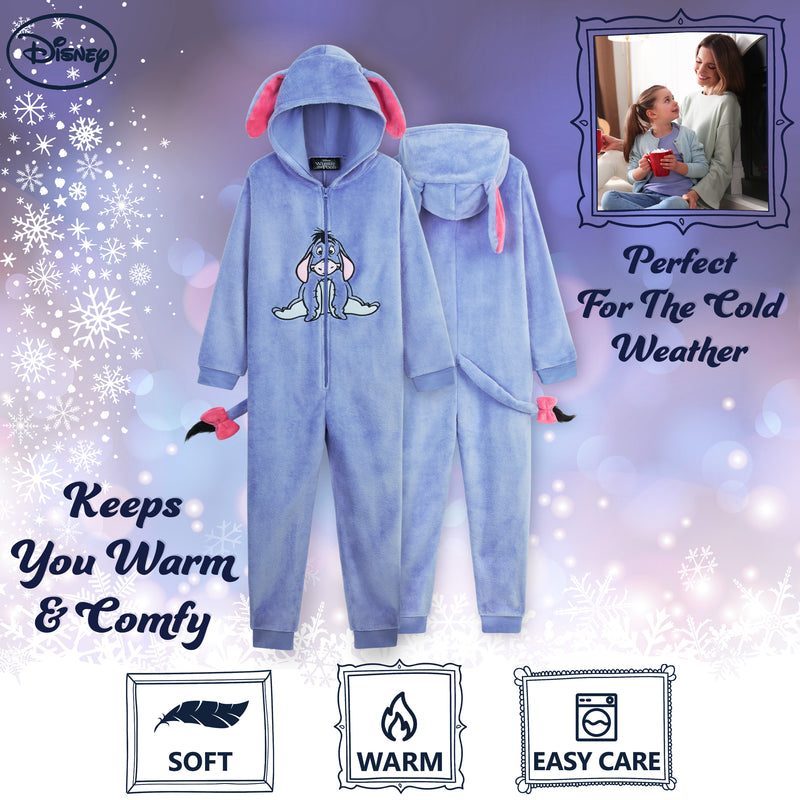 Disney Onesie for Kids, Boys Girls Fleece Pyjamas Eeyore Gifts