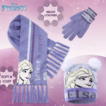Disney Beanie Hat Scarf and Gloves Set Kids, Frozen Gifts for Girls - Get Trend