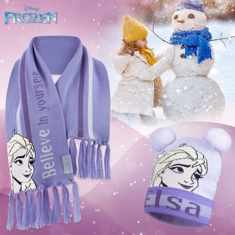 Disney Beanie Hat Scarf and Gloves Set Kids, Frozen Gifts for Girls - Get Trend