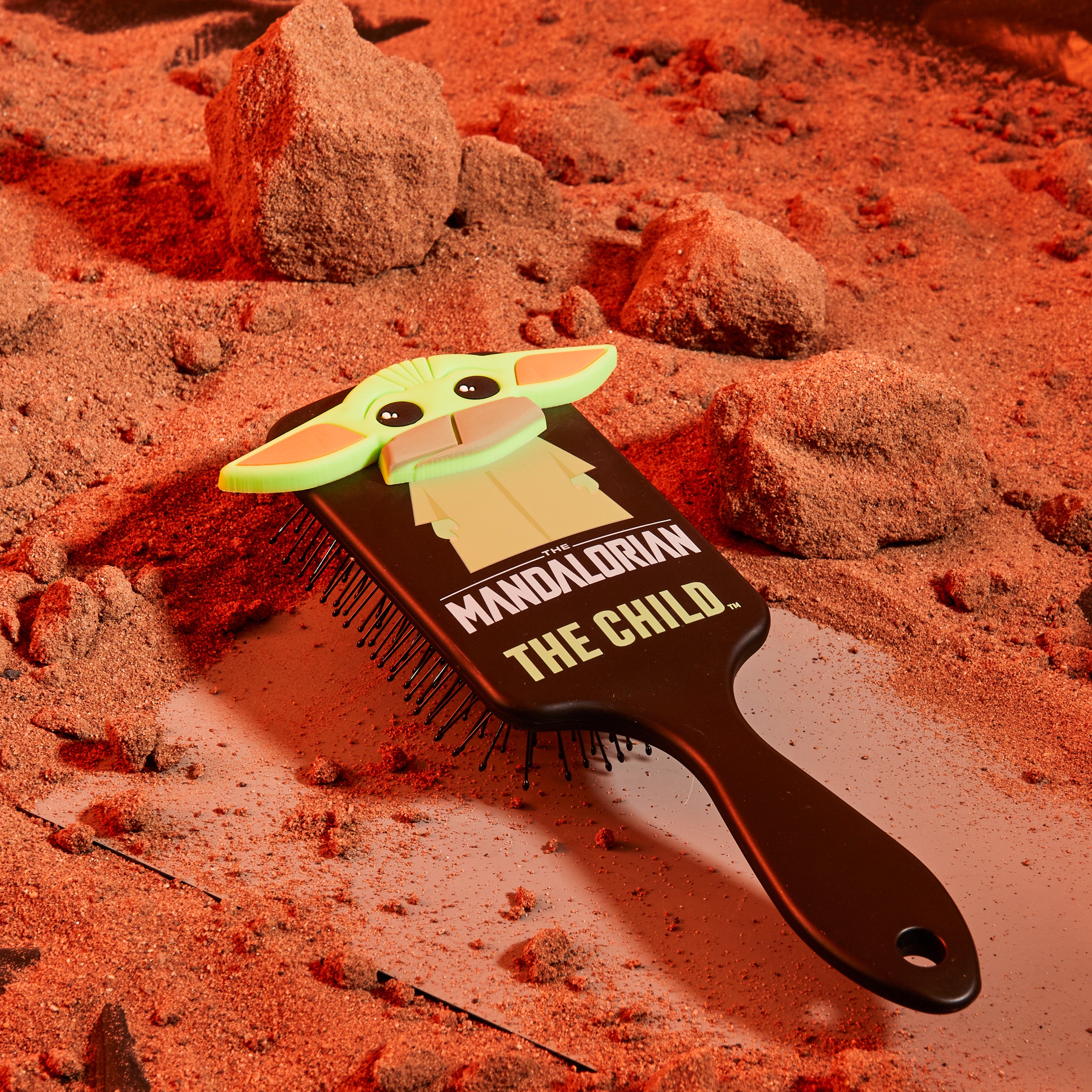The Mandalorian Detangle Hair Brush for Women Teens Girls, Baby Yoda Paddle Brush - Get Trend