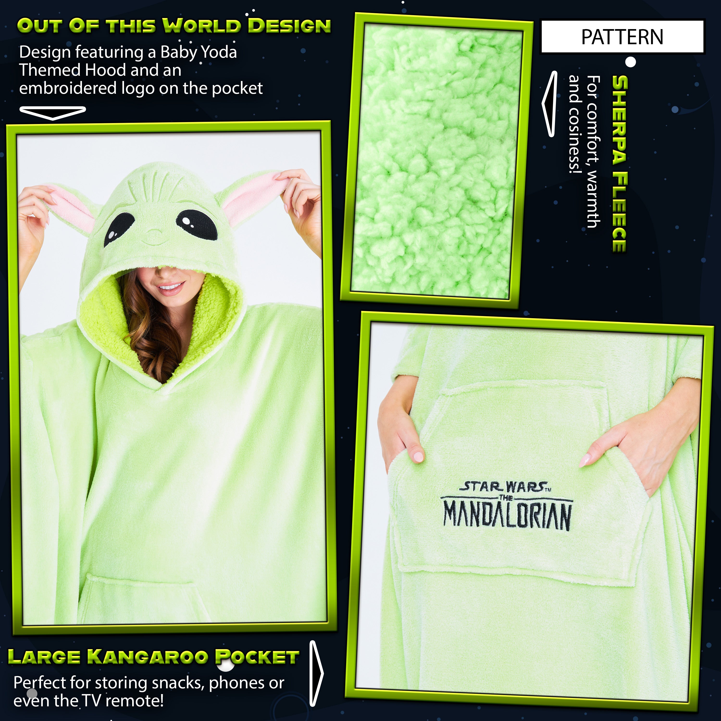 Disney The Mandalorian Wearable Blanket for Men, Women & Teens - Get Trend