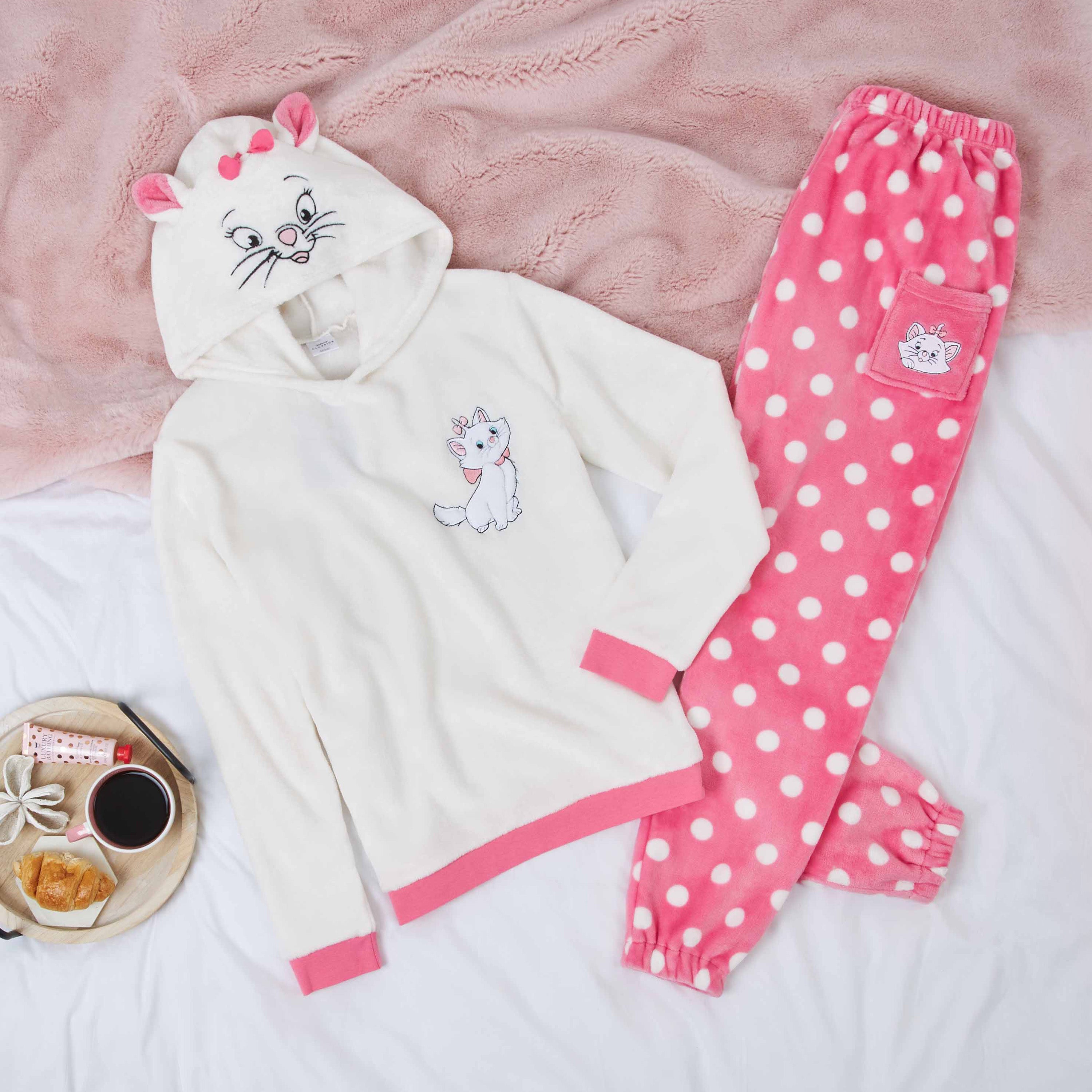 Disney Pyjamas for Women, Fluffy Ladies Fleece Pyjamas - MARIE - Get Trend