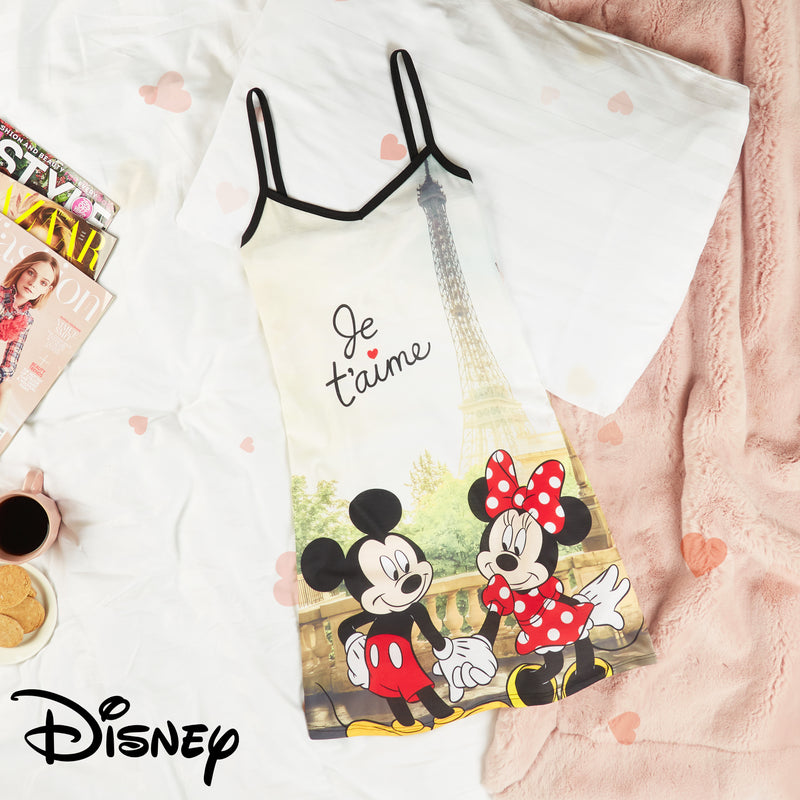 Disney Nighties for Women Strap Nightdress Mickey Minnie
