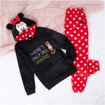 Disney Pyjamas for Women, Fluffy Ladies Fleece Pyjamas - MINNIE MOUSE - Get Trend