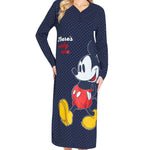 Disney Nighties for Women, Long Sleeve Nightdress - Mickey - Get Trend