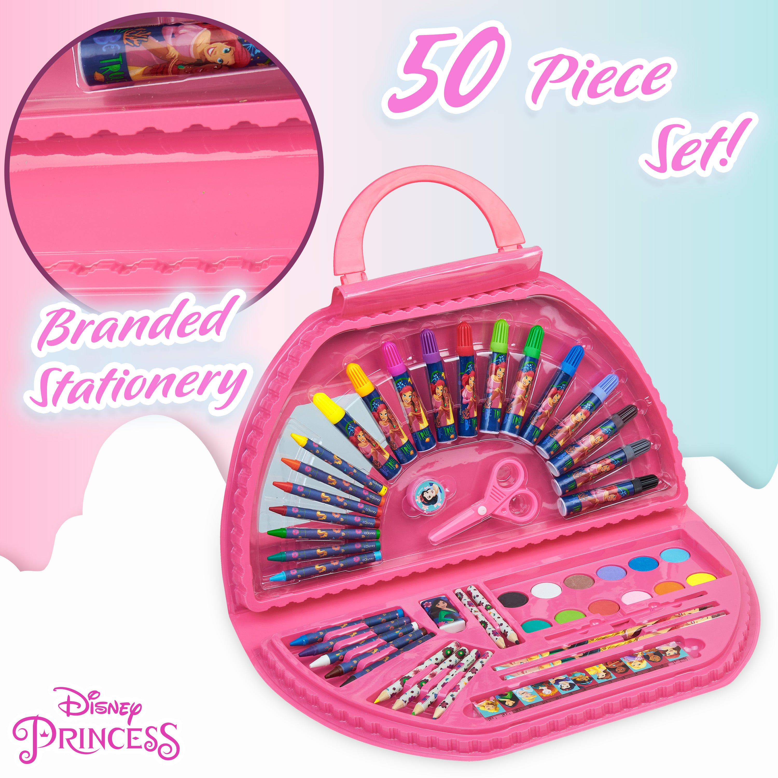 Disney Kids Art Set for Girls 40 Plus Pieces Princess Kids Colouring Sets - Get Trend