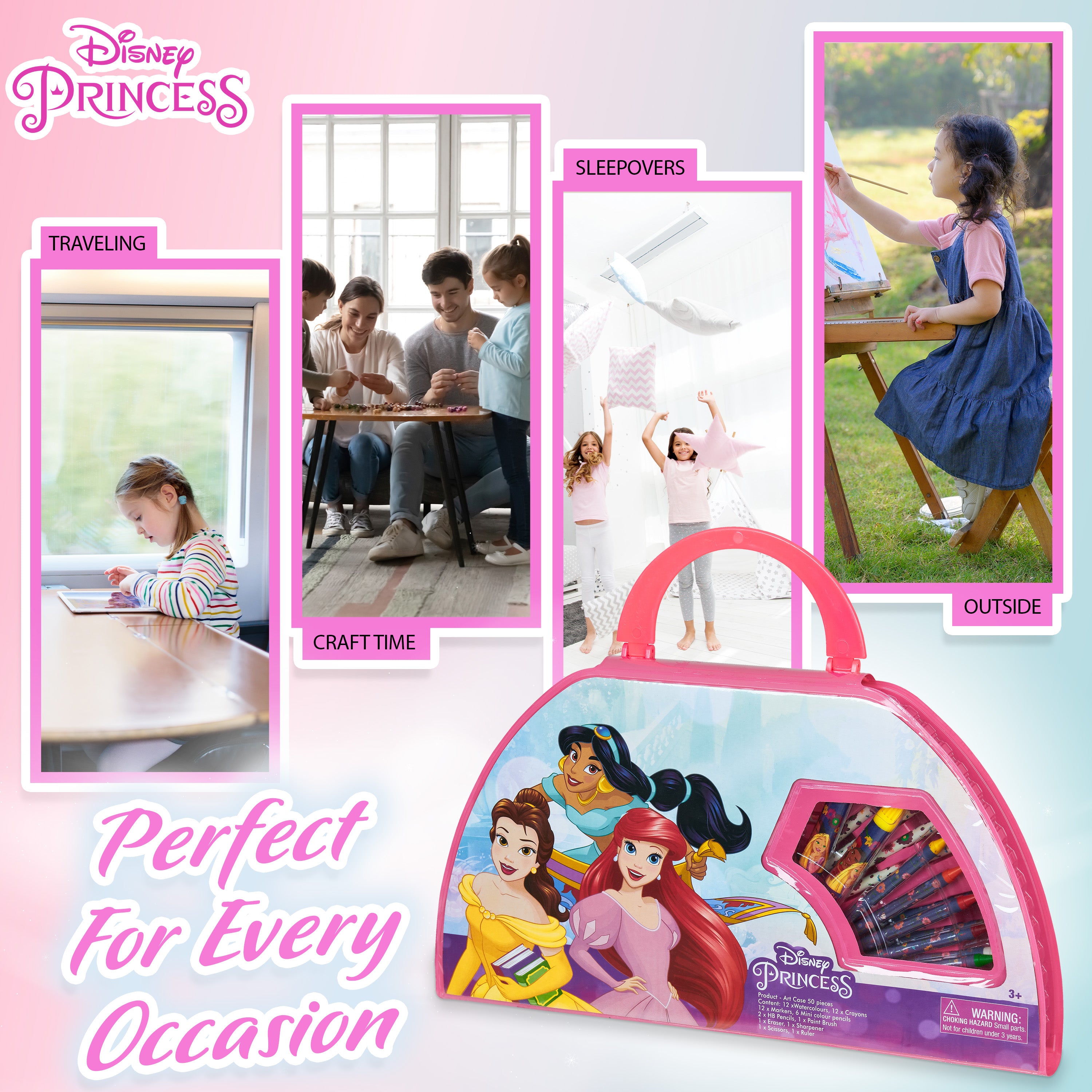 Disney Kids Art Set for Girls 40 Plus Pieces Princess Kids Colouring Sets - Get Trend