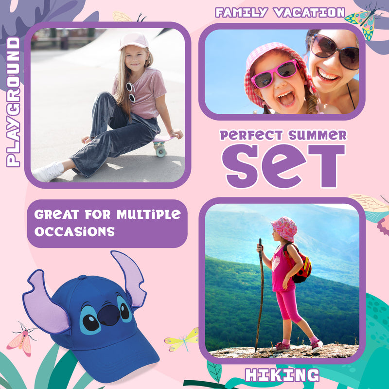 Disney Stitch Baseball Cap Girls Summer 3D Cap for Girls Stitch Gifts for Girls (Blue)