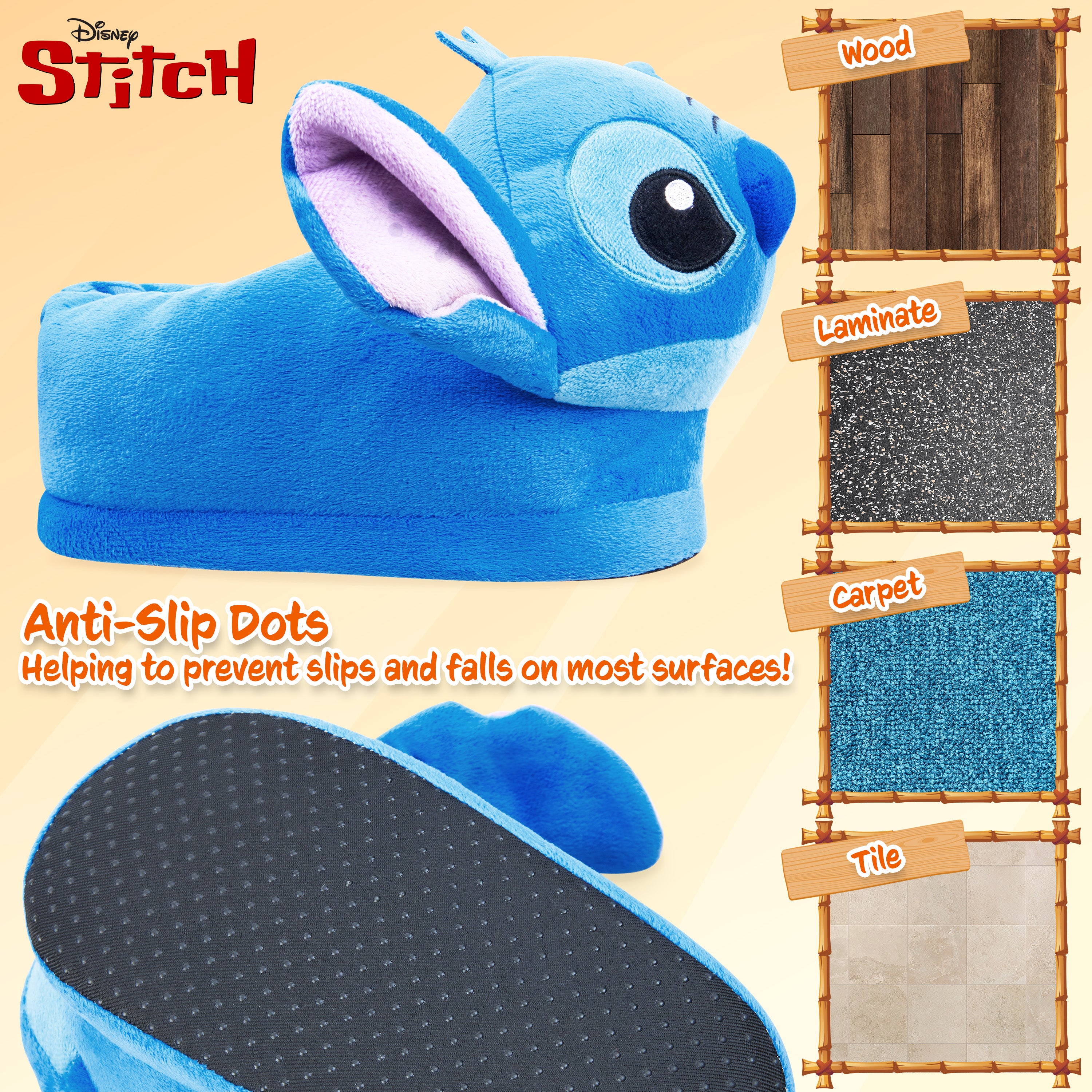 Disney Slippers Women, Plush Ladies Slippers, Stitch - Get Trend