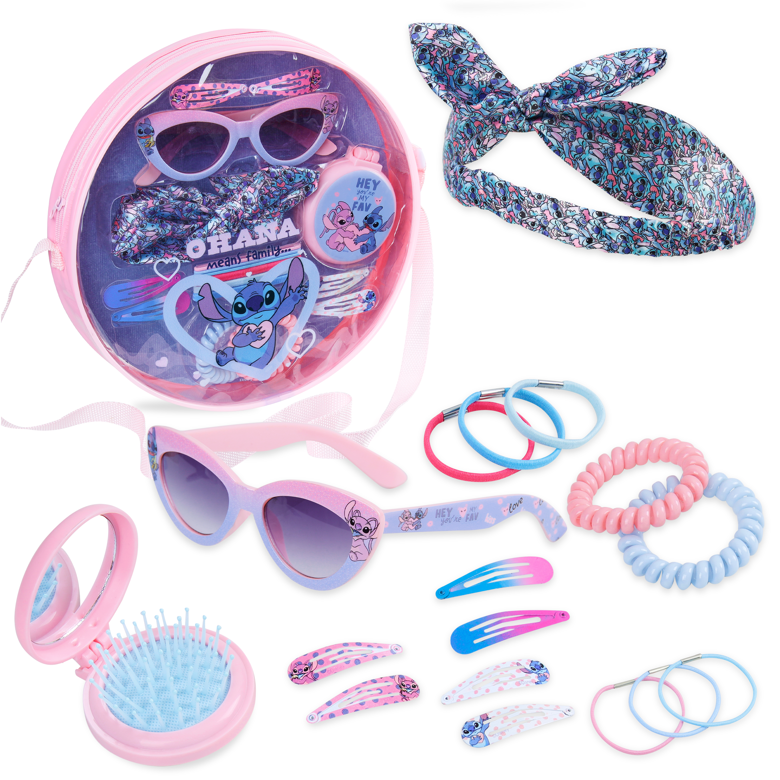 Disney Girls Handbag with Stitch Hair Accessories & Sunglasses - Get Trend