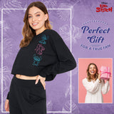 Disney Stitch Jogging Suit Women's Crop Top Tracksuit Teenager Leisure Suit - Get Trend