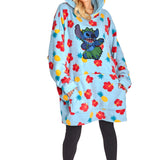 Disney Hoodie Blanket, Sherpa Fleece Oversized Hoodie, Eeyore Stitch Gifts - Get Trend