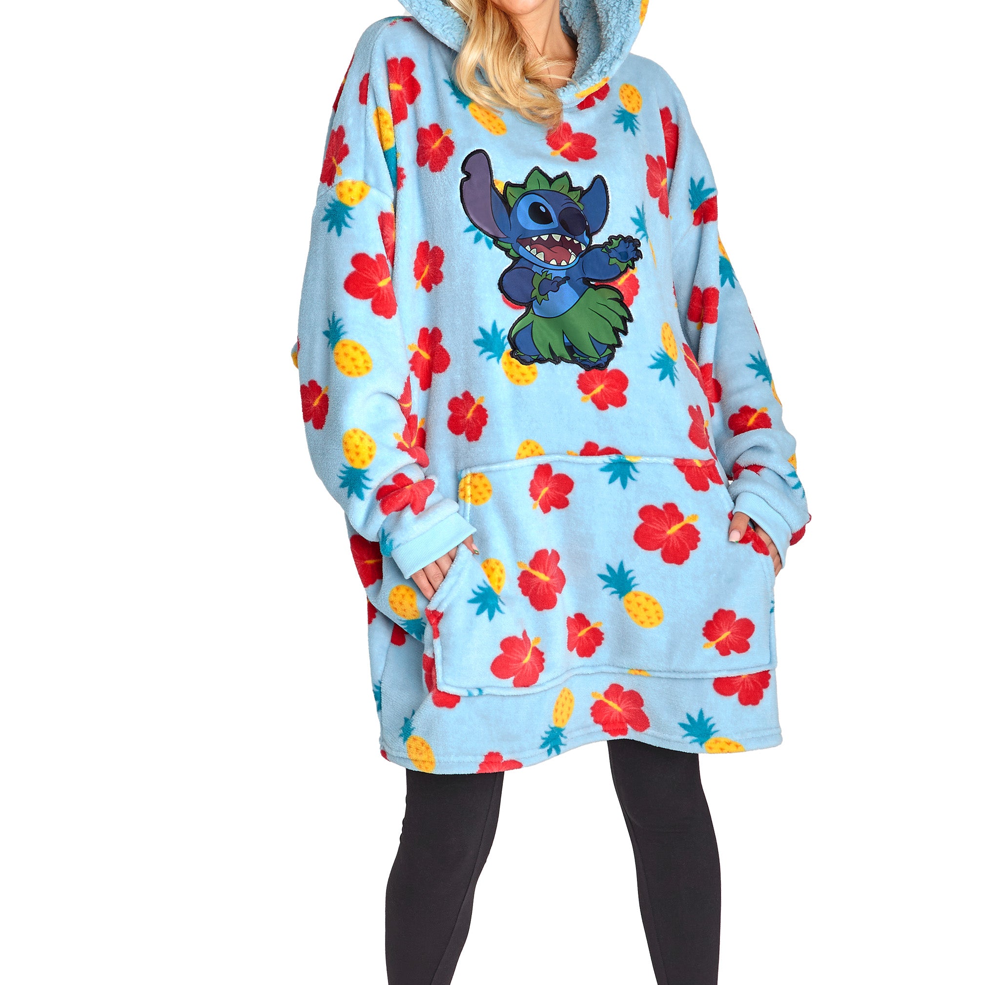 Disney Hoodie Blanket, Sherpa Fleece Oversized Hoodie, Eeyore Stitch Gifts - Get Trend