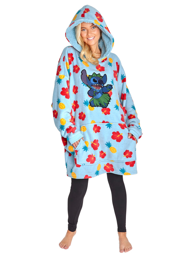 Disney Hoodie Blanket, Sherpa Fleece Oversized Hoodie, Eeyore Stitch Gifts - Get Trend