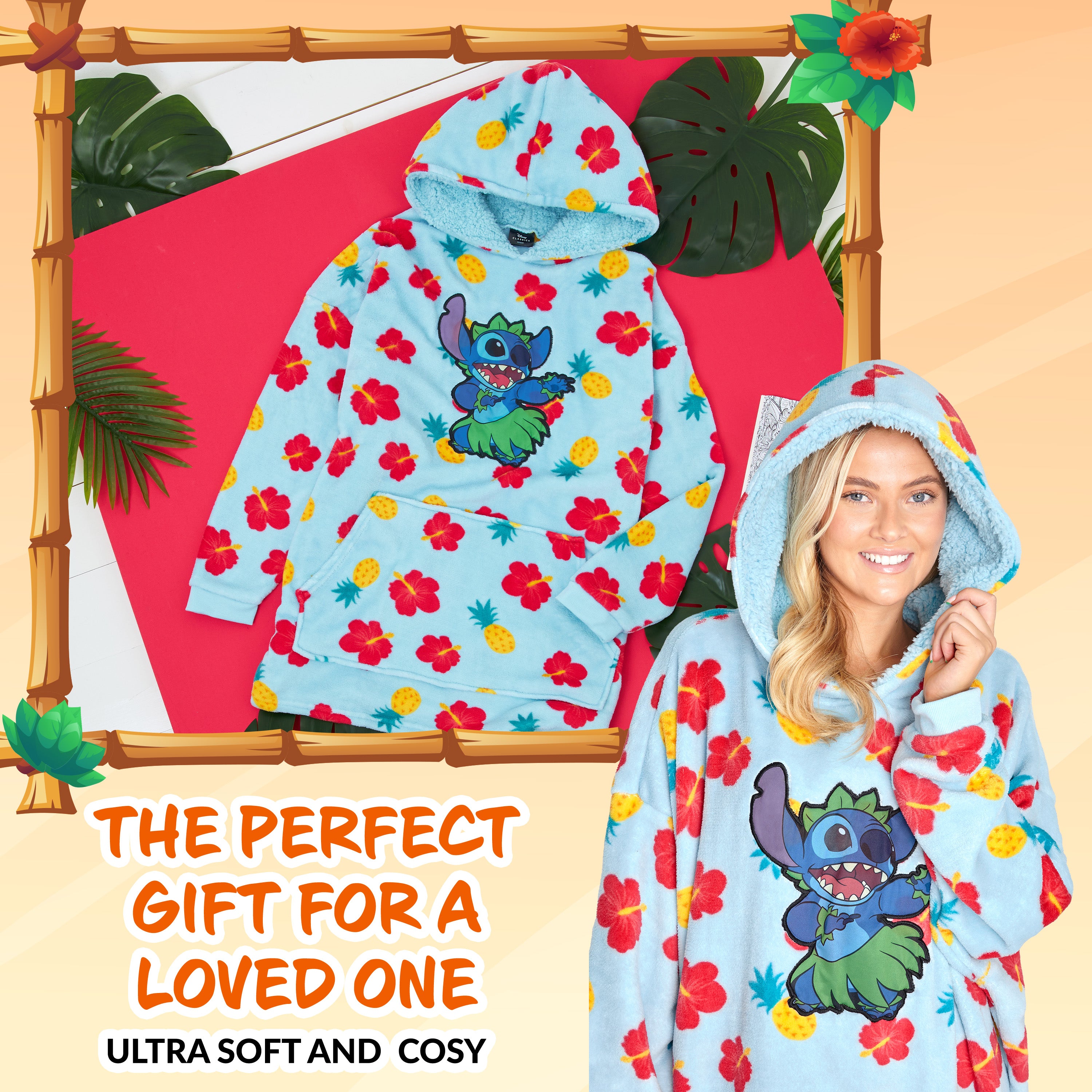 Disney Hoodie Blanket, Sherpa Fleece Oversized Hoodie, Eeyore Stitch Gifts - Get Trend
