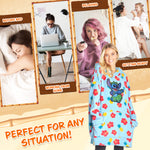 Disney Hoodie Blanket, Sherpa Fleece Oversized Hoodie, Eeyore Stitch Gifts - Get Trend