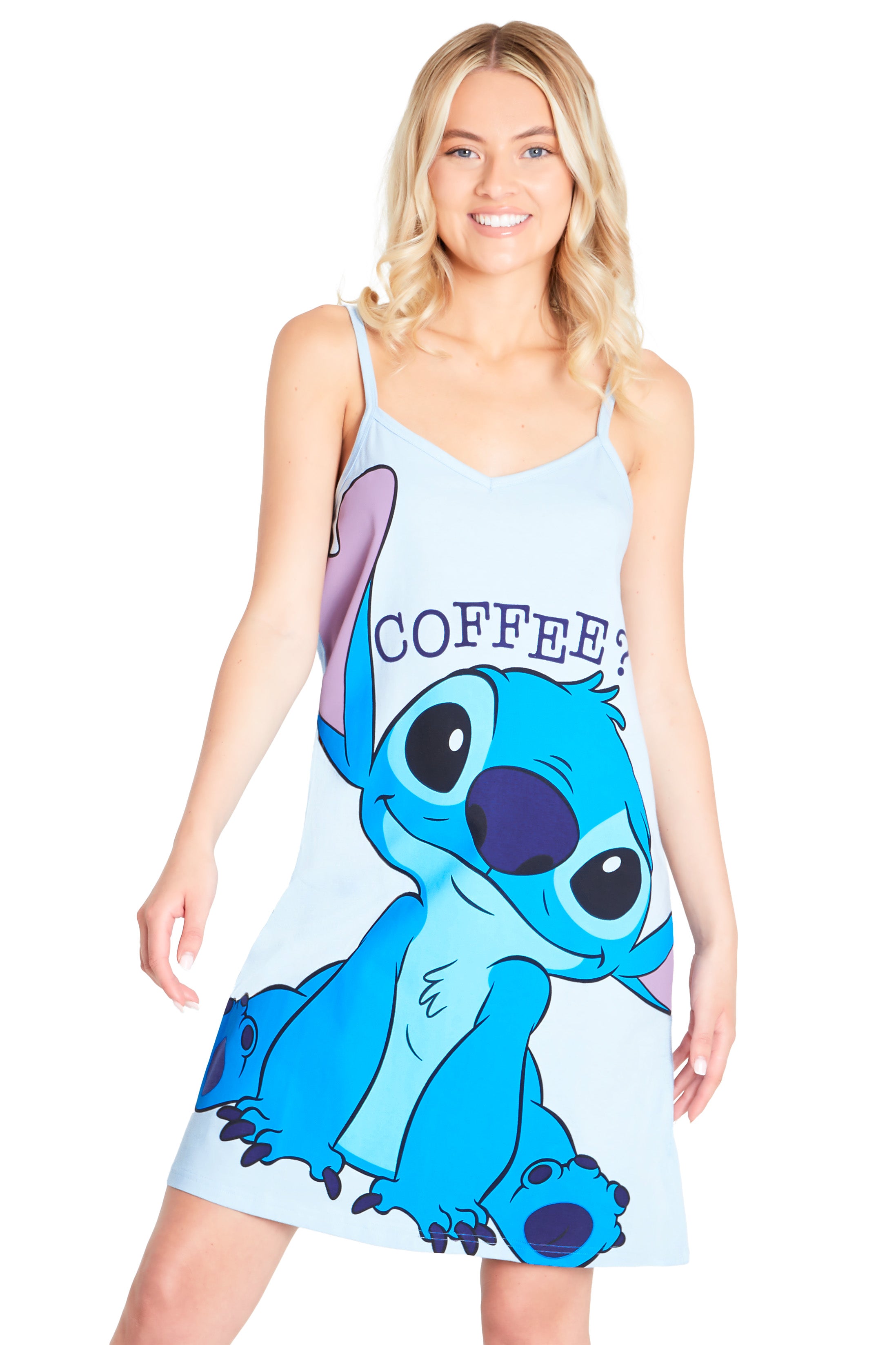 Disney Stitch Nightdress Cotton Strappy Nightie Stitch Gifts for Women - Get Trend