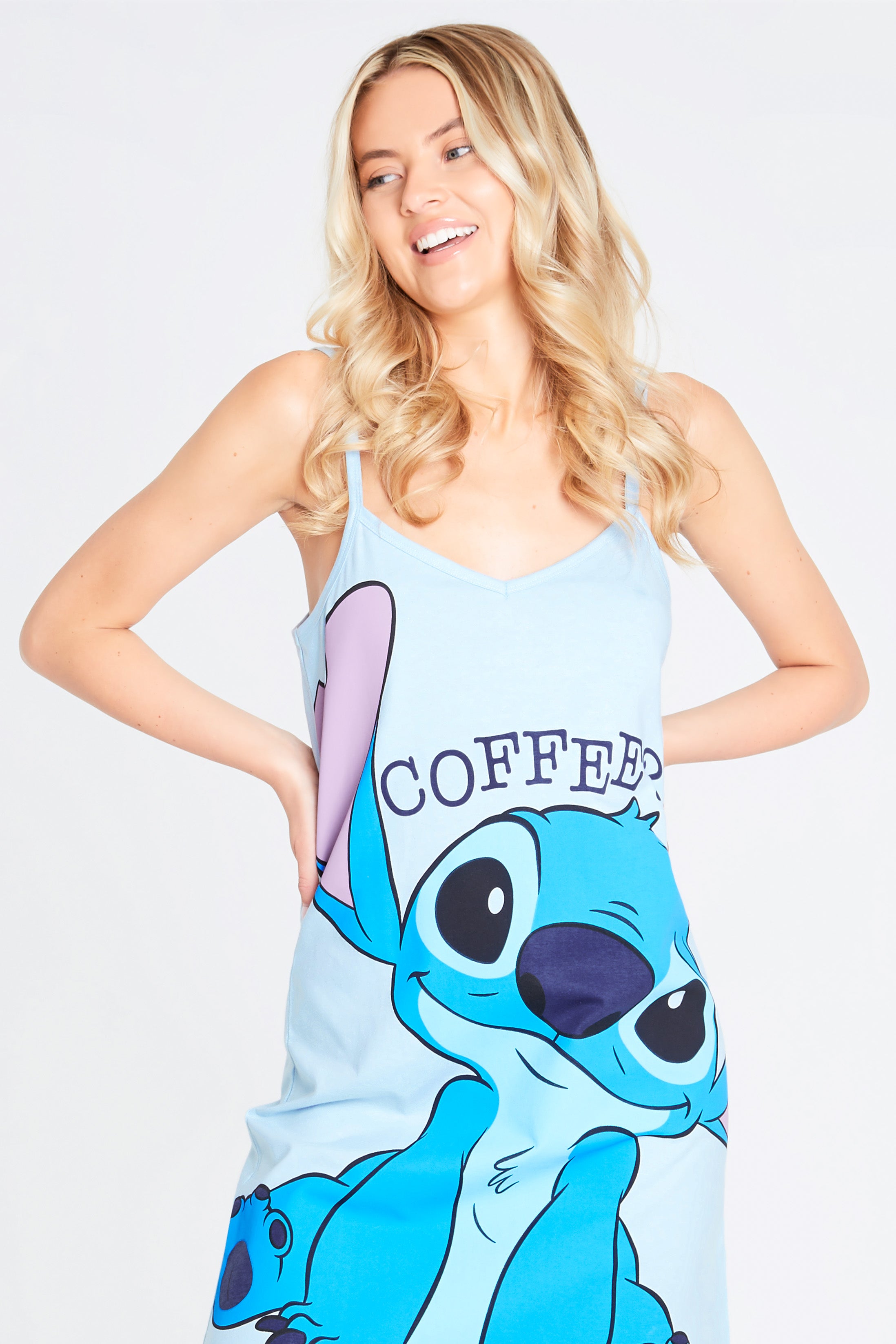 Disney Stitch Nightdress Cotton Strappy Nightie Stitch Gifts for Women - Get Trend