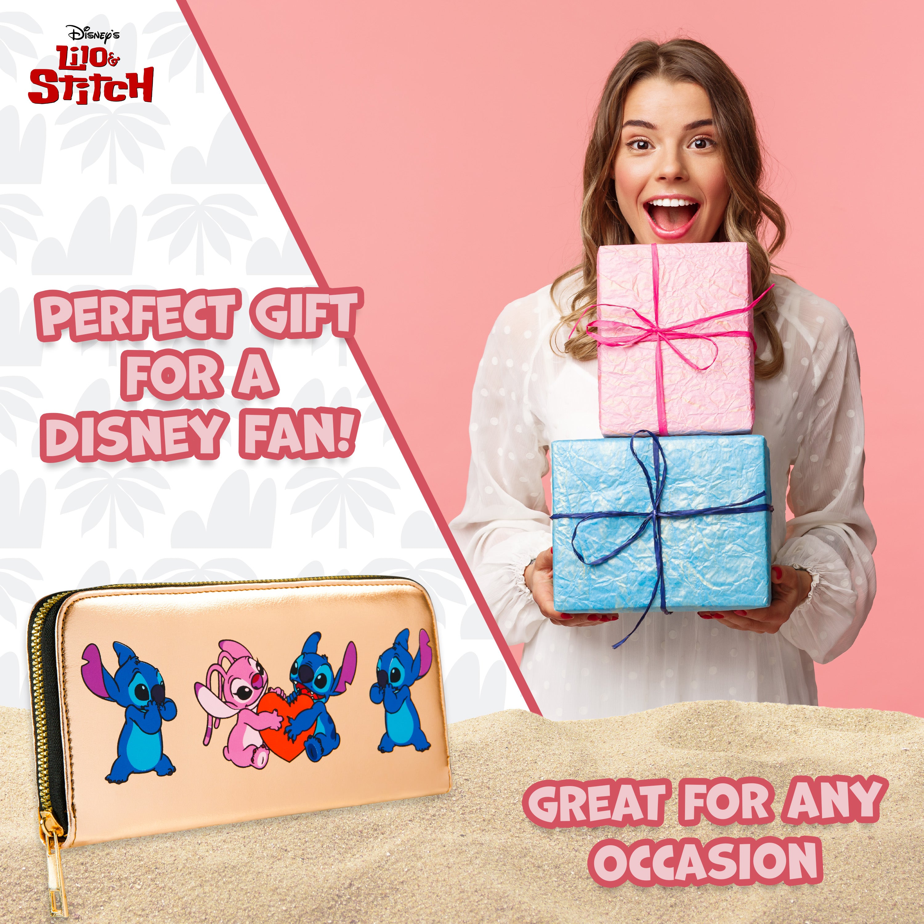 Disney Purses for Women, Stitch Coin Purse with Card Slots, Gifts for Women (Gold) - Get Trend