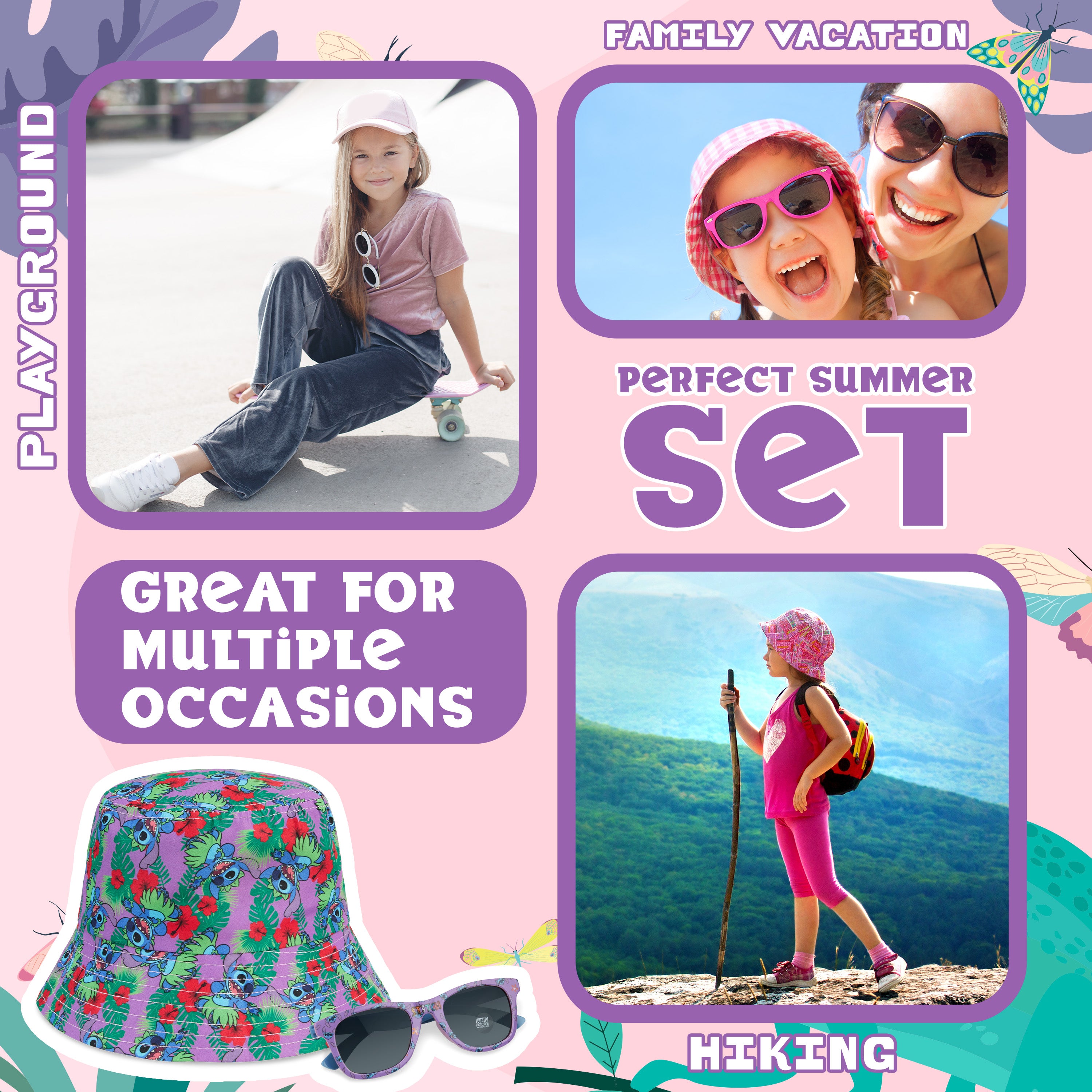 Disney Stitch Sunglasses and Bucket Hat & Sunglasses - Get Trend