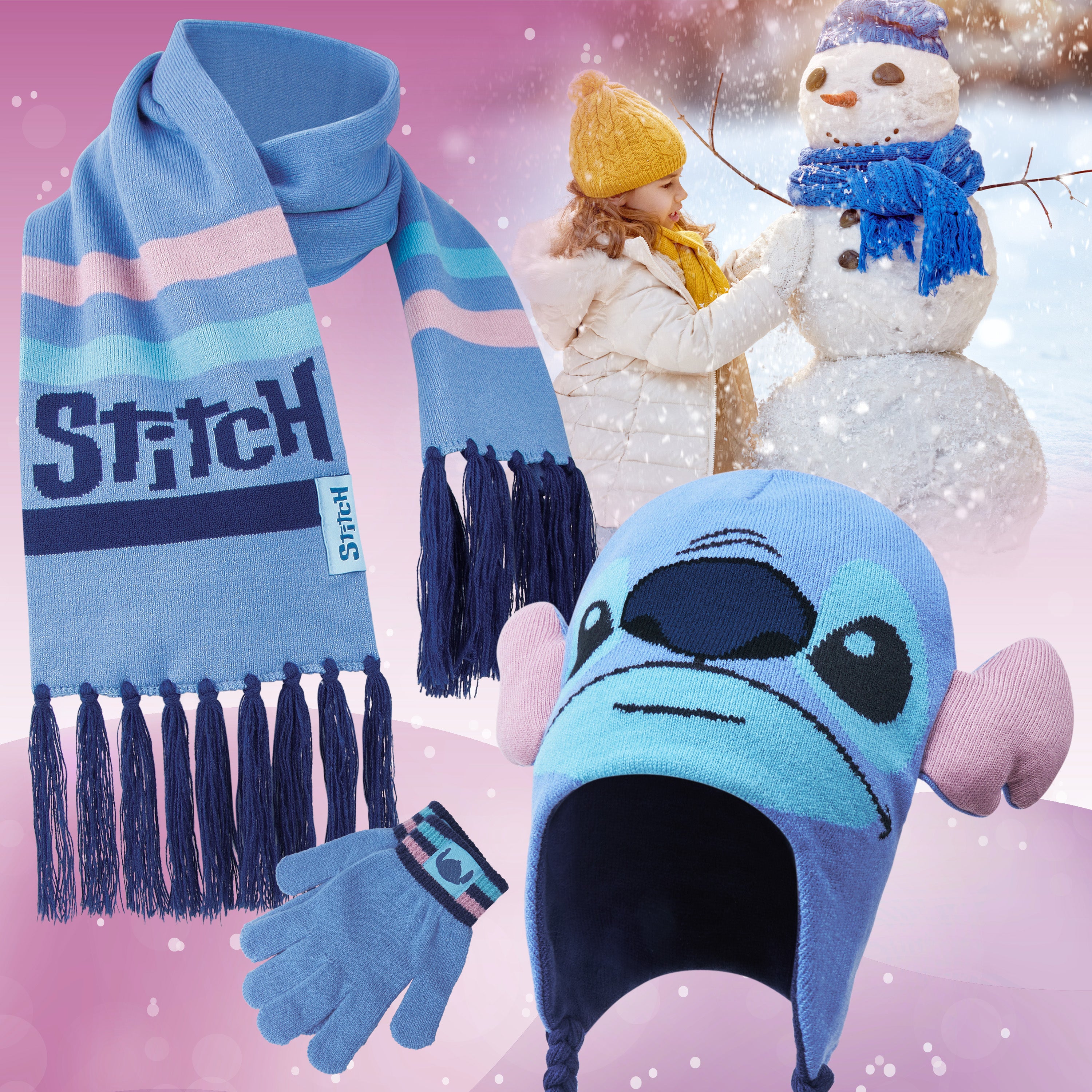 Disney Beanie Hat Scarf and Gloves Set Kids - Get Trend