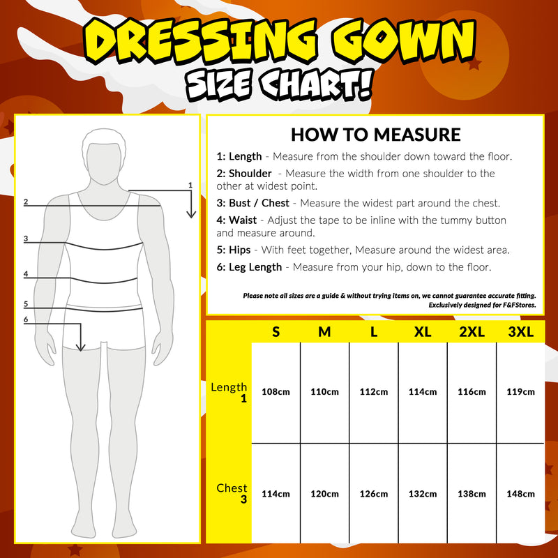 Dragon Ball Z Men's Dressing Gown - Anime Gifts for Men