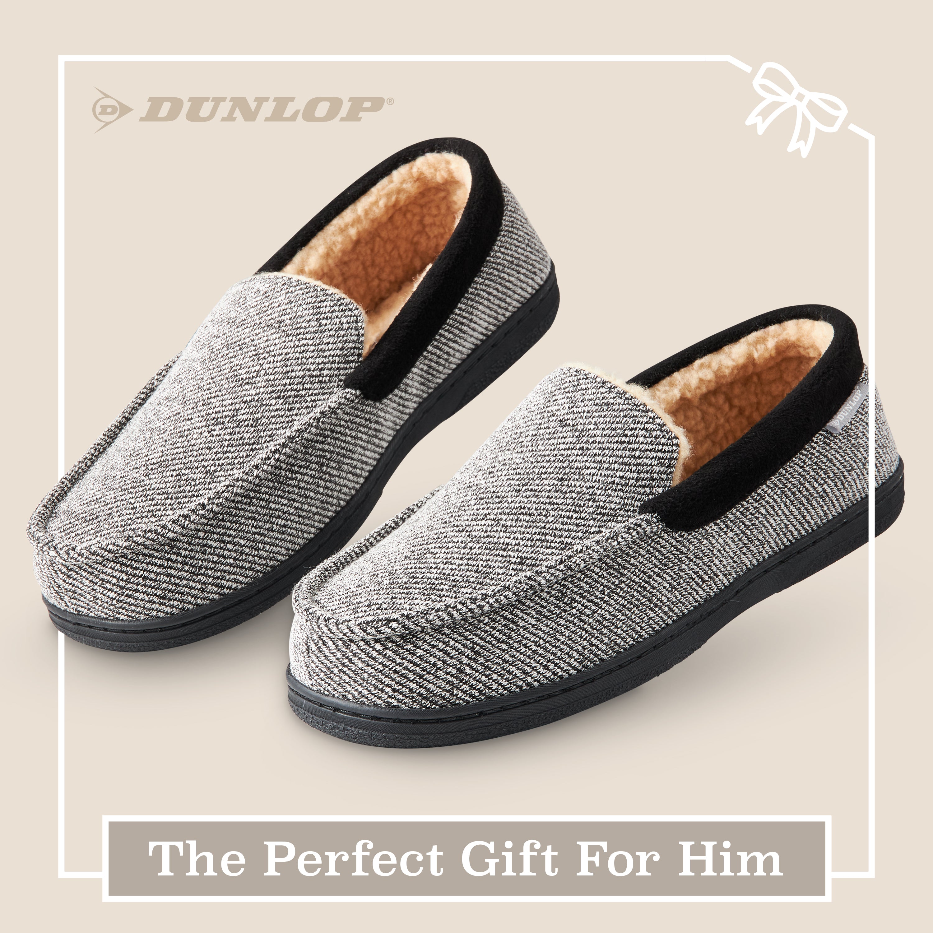 Dunlop Moccasins Slippers for Men With Rubber Sole - Get Trend